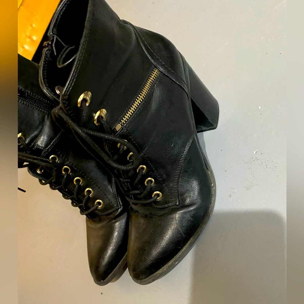 Block heel booties